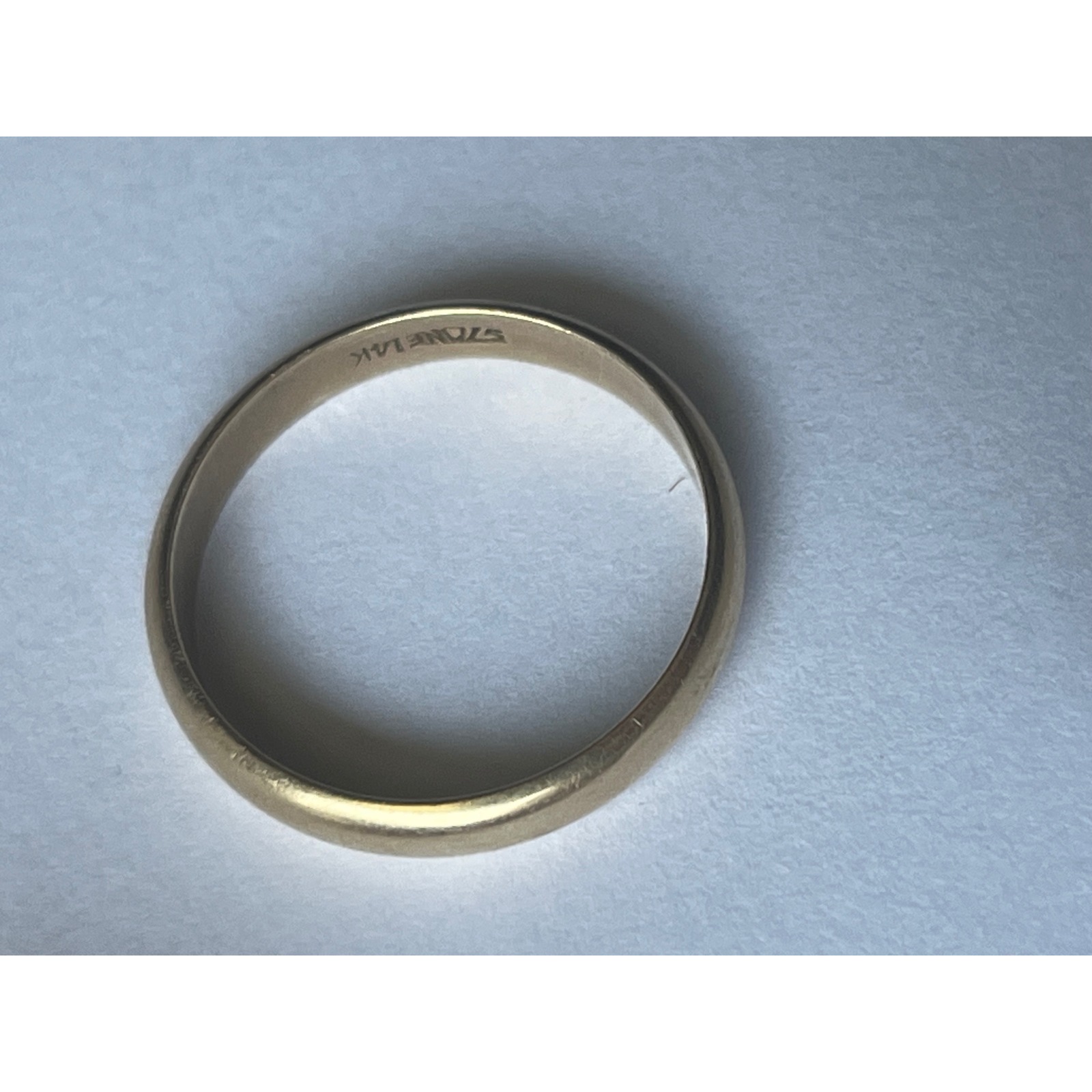 Size 10.5 Stone 14k Yellow Gold Domed Wedding Band Ring Minimalist 3mm Band